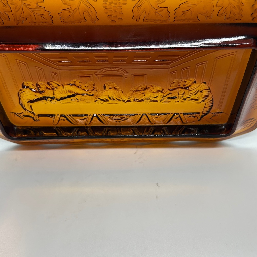 Indiana Glass Amberina Tiara Last Supper Tray serving Plate. 11 x 7 inches. - Picture 8 of 13